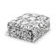 Tapis Boho 9 x 12 pour salon - tapis floral ultra-fin lavable, velours doux, envers antidérapant, noir