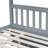 Grey Full Over Full Bunk Bed Rubber Wood Trundle-2109801547
