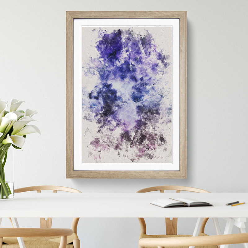 Purple Clouds - Picture Frame Painting Print, 87cm H x 62cm W x 2cm D, Oak Framed
