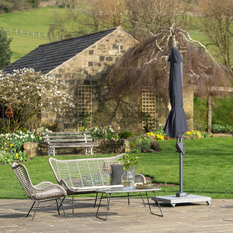 Aarne 300cm Cantilever Parasol, Grey