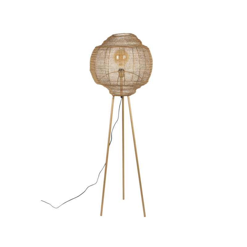 Lampe sur pied 56 po Meezan, Or, Or