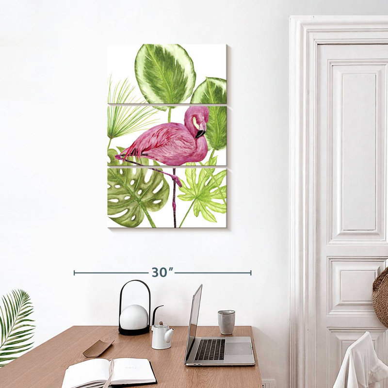 Flamant rose tropical Brampt II, H 32 po x l 20 po