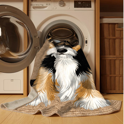 Washable Border Terrier Dogs Area Rug
