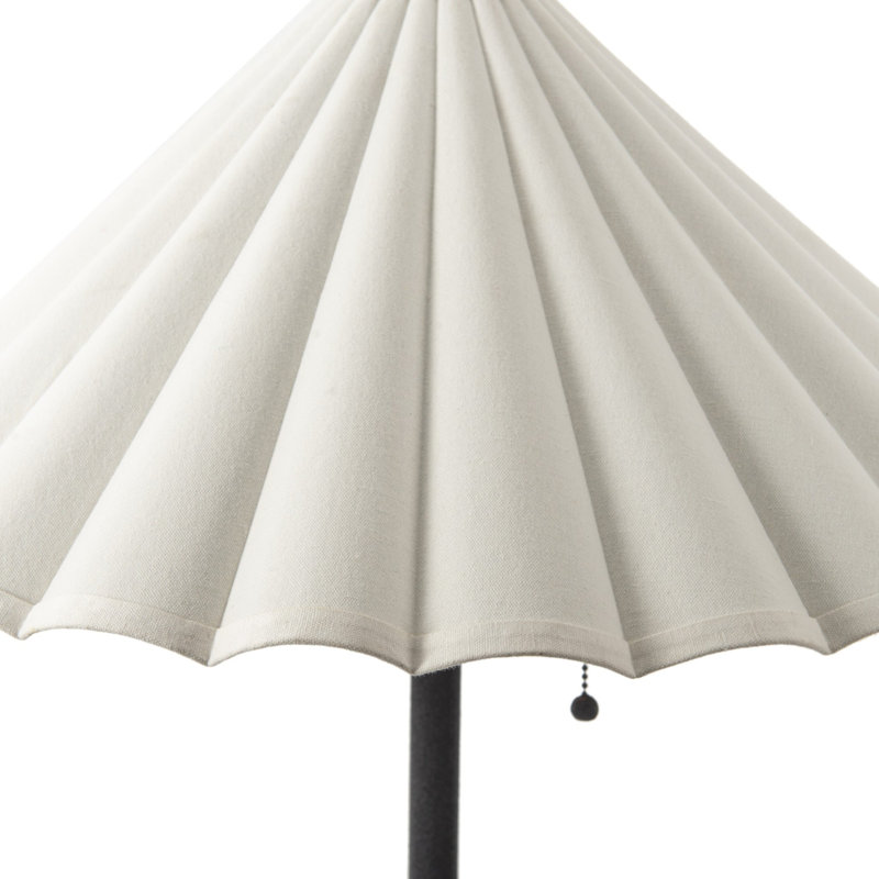 Fiorella Floor Lamp-Espresso Canvas, Cream Canvas
