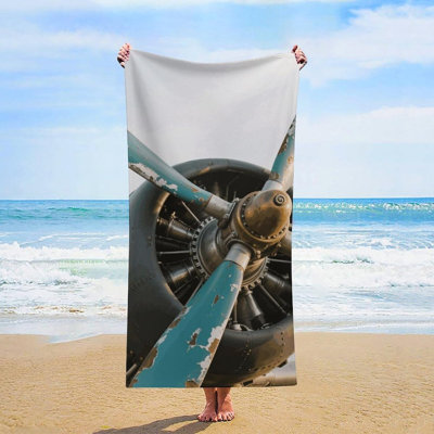 Quick Dry Microfiber Airplane Beach Towel, 30 x 60 in