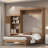 LouvreFold Classic Murphy Bed with Solid Pine and Multifunctional Storage For Small Bedroom, Guestroom-125361169