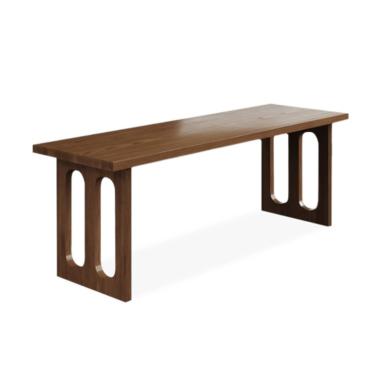 Bureaux rectangulaires en bois massif noyer clair, H 29,53 po x l 78,74 po x P 23,62 po