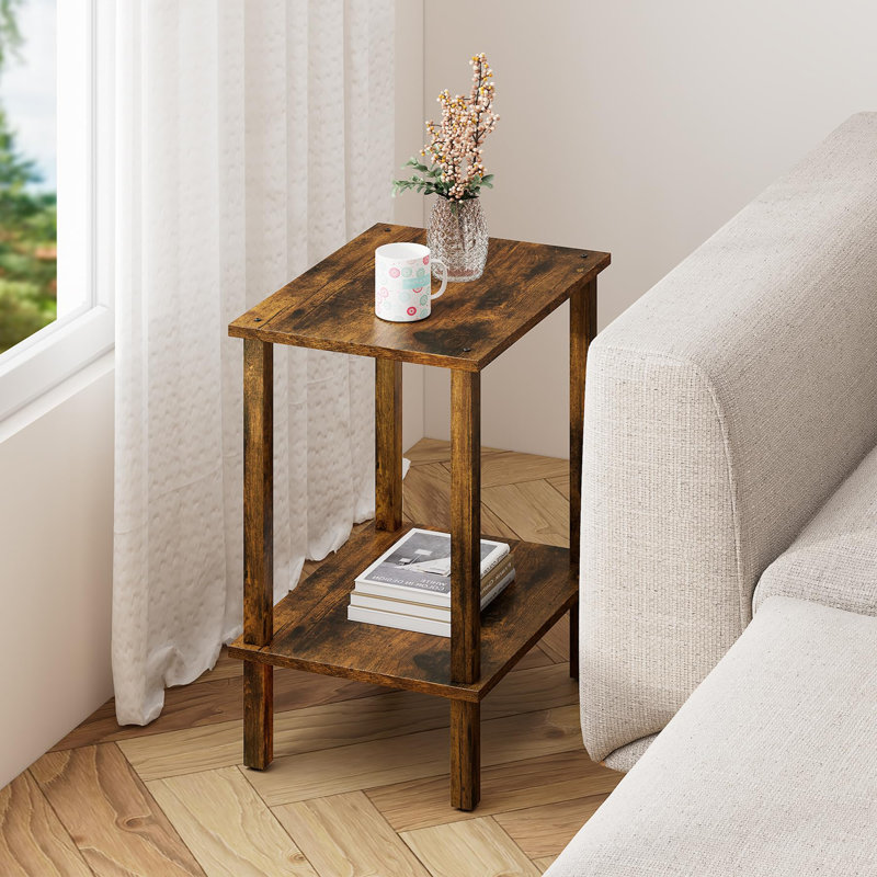 Table d'appoint pour canapé pour petits espaces, Brun