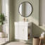 Meuble-lavabo flottant moderne de 21,6 po avec lavabo en céramique et rangement droit, assemblage requis, robinet et drain exclus-133751647
