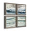Tumultous Indigo I - ensemble de 4 peintures sur toile encadrées-60147983-60147986