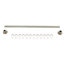 Tringle à rideau de douche réglable de 36 à 60 pouces avec anneaux Kingston Brass Edenscape