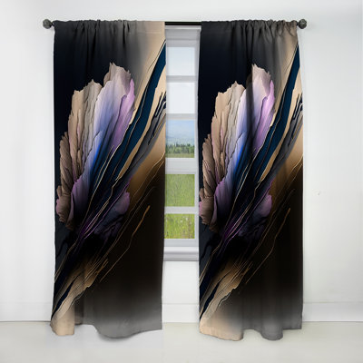 Khymari - Peonies Curtain - Blackout Floral Curtain - 1 Panels