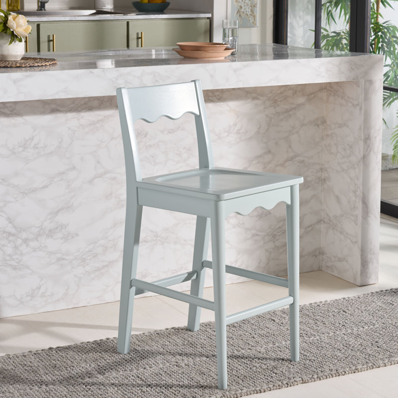 Rosetty Scallop Counter Stool, Bleu pâle