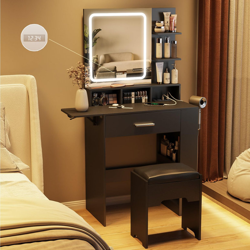 Coiffeuse Basso, Noir