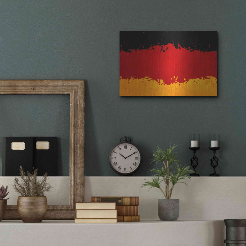 «Allemagne», art mural en métal, H 12 po x l 16 po