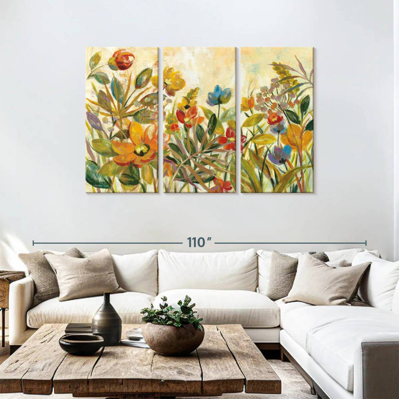 Harnek, forêt tropicale florale, H 48 po x l 74 po