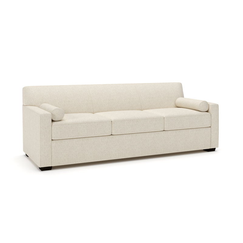 Isabella Upholstered Queen Sleeper Sofa, John Sepia Performance Linen Blend