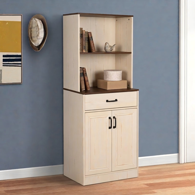 Bibliothèque de campagne moderne à 2 tablettes avec armoire Hitchin