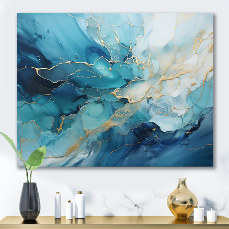 «Raimonds Oceanic Collage I», reproduction sur toile, Toile tendue, H 24 po x l 32 po x P 1 po