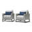 Sameko 2Pc Sunbrella Outdoor Club Chairs-100524675-100524669