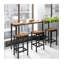 Ensemble de salle à manger très long à hauteur de comptoir - 3 tabourets avec repose-pieds, table d'appoint de pub-1015228325