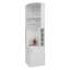 Armoire de coin blanche avec rangement pour bouteilles de vin et porte-verres-692234663