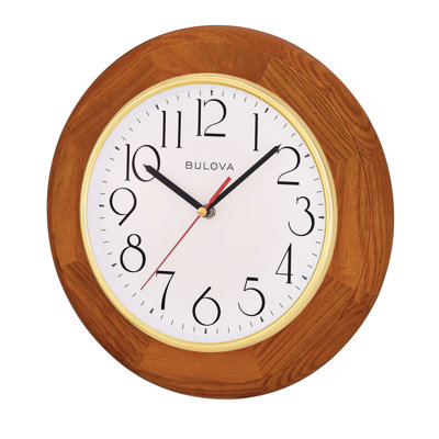 Horloge murale Bulova Grantwood fini bois 11,5 po C4394