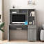 Bureau d'ordinateur avec huche et bibliothèque (sans les chaises de bureau)-1705890912-1705890915