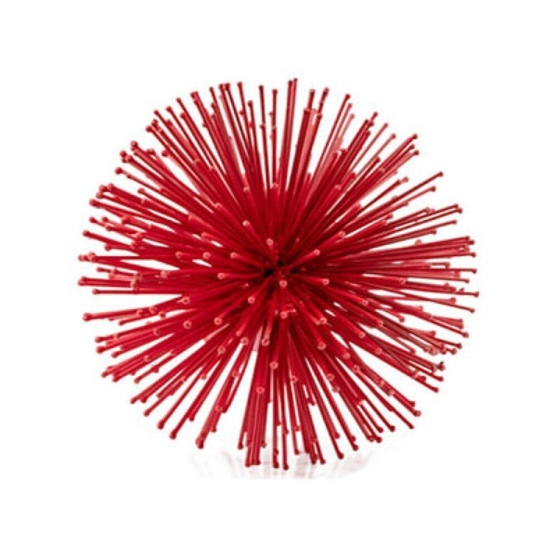Grande sphère Erizo Spiked, H 10 po x l 10 po x P 10 po, Rouge