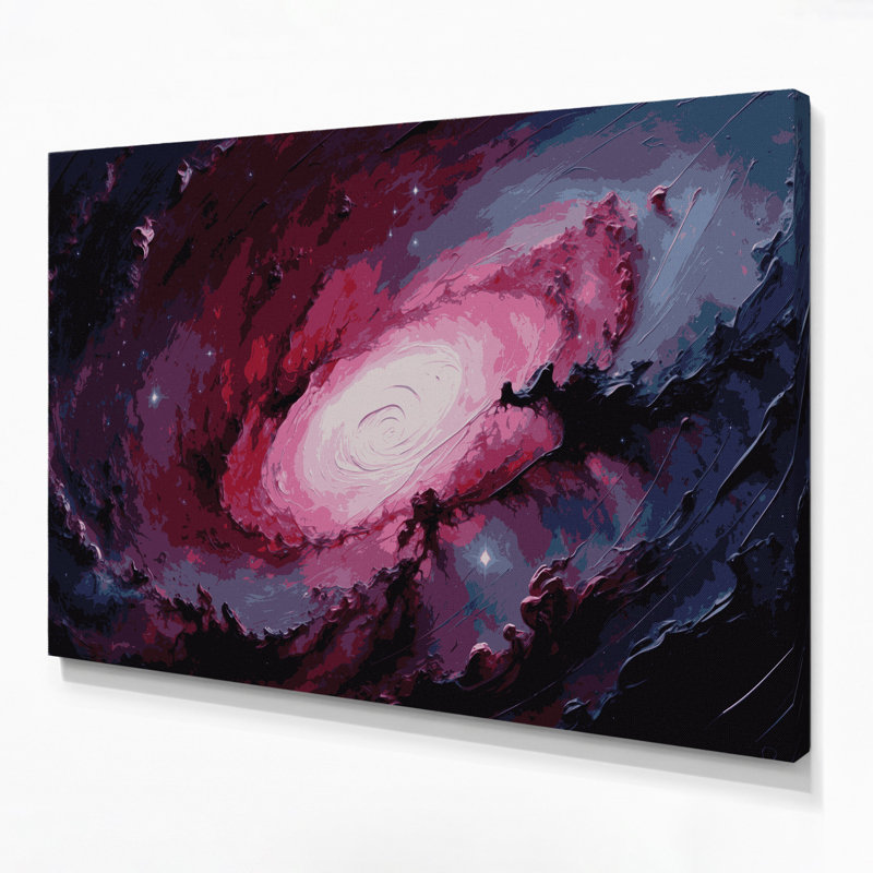 Art mural sur toile mauve Space Rosette, H 11 po x l 14 po