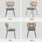 Sirine Linen Modern Side Chair with Rattan Back-1717631060