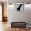 Banc de rangement avec repose-pieds de 43 pouces, coffre de rangement, repose-pieds, siège rembourré, brun