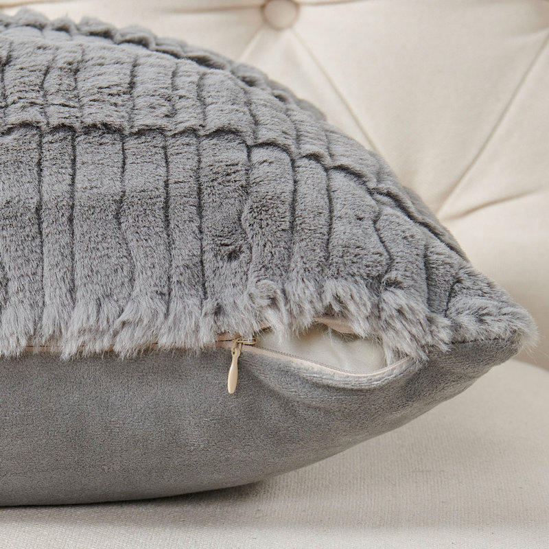 Square Cushion Cover, Grey