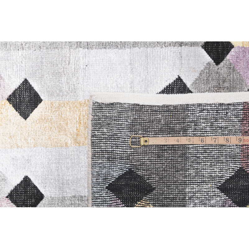 Hand Knotted Chevron Area Rug