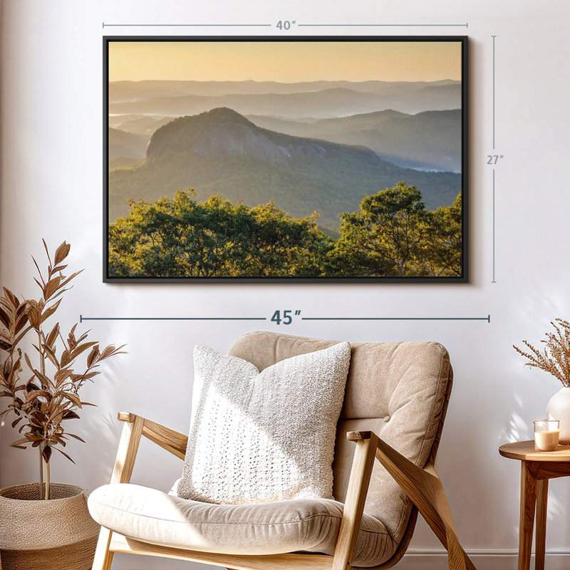 Nature "Rocher en verre dans une crête bleue", H 27 po x l 40 po