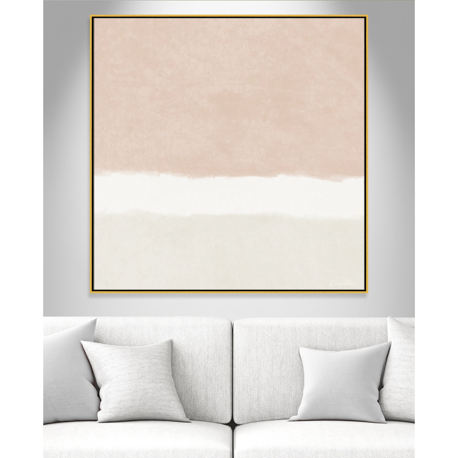 Willadeene "Slate 2" Print, 46.5" H x 46.5" W, Gold Framed
