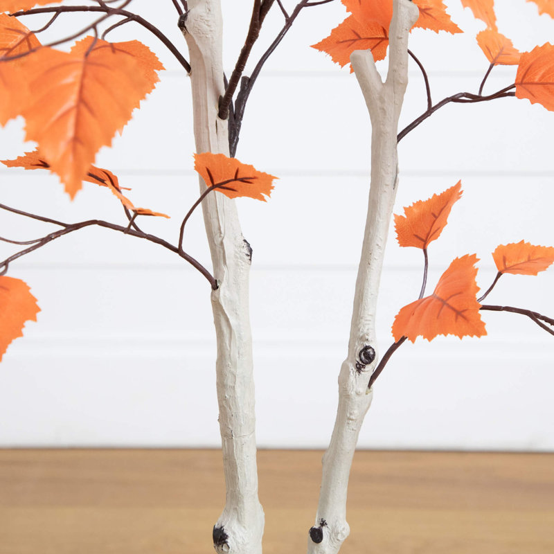 Arbre d'automne artificiel en bouleau, H 48 po x l 24 po x P 24 po