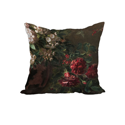 Housse de coussin et insert floral