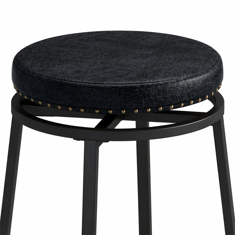 Ensemble de table de salle à manger à 3 tiroirs avec prises électriques, ensemble de table de bar avec tabourets circulaires en polyuréthane, facile à assembler, table gris-brun et tabouret noir