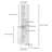 66.92" Tall Bathroom Storage Cabinet With Adjustable Shelves,Slim 1 Doors Freestanding Cabinet With Anti-Tip, Open Compartments, For Home, Small Spaces, Bathroom,Kitchen, Living Room