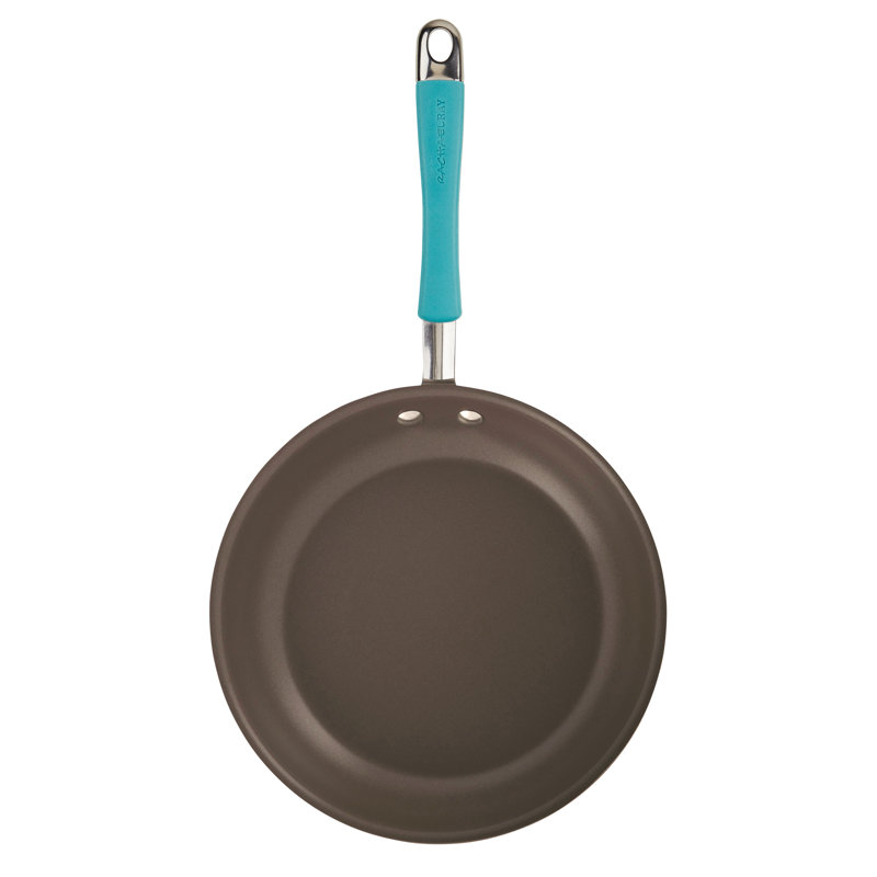 Rachael Ray Cucina Nonstick Cookware Pots and Pans Set, Includes Cooking Utensils, 10 Piece, Agave Blue