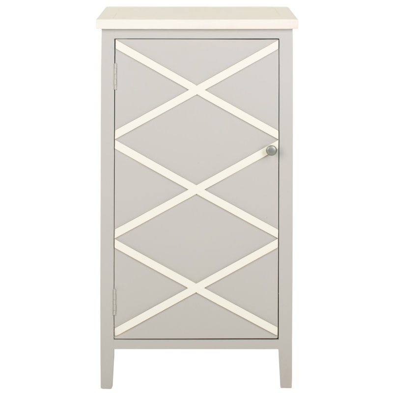 Armoire d'appoint 1 porte Jenny, Gris/blanc