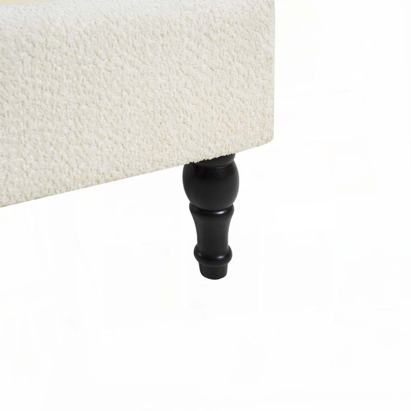 Structure de lit en tissu avec tête de lit rembourrée Boucle