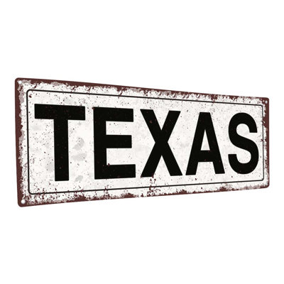 "Panneau de métal Texas vieilli"