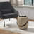 Ramsay 16"W Upholstered Round Footstool with Wood Handle-112356289