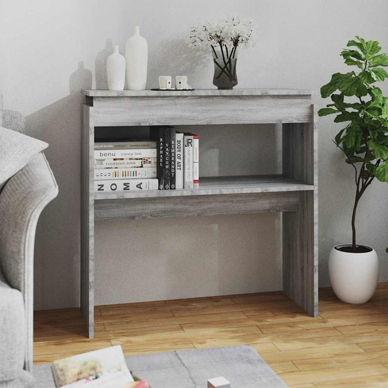 Console Console Table d'entrée pour couloir Table d'appoint étroite en bois d'ingénierie, Gris Sonoma