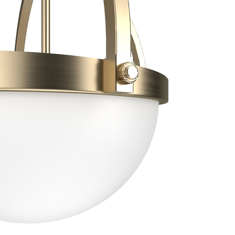 Wedgefield 3 Light Globe Pendant, Alturas Gold, 73.5" H x 16.75" W, 3 Lights