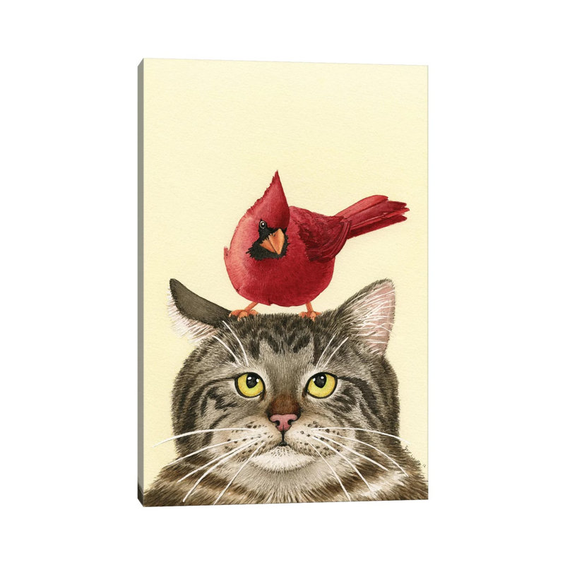 Peculiar Encounter 1 Piece Painting on Canvas, 20.32 cm H x 30.48 cm W, Wrapped Canvas