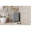 Meuble-lavabo de 20 po avec lavabo, armoire de salle de bain avec porte à fermeture douce, support de rangement et tablette réglable, gris-81330335