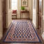 Tapis Obsidian2 traditionnel à motif floral intégral, bleu marine, ivoire, or, vert et rose, antidérapant, à poils courts, pour l'intérieur et l'extérieur, adapté aux animaux de compagnie, salon, chambre, salle à manger, entrée, couloir, bureau, lavable-1363605612